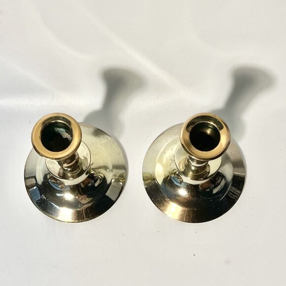 Pair Vintage Candlestick Holder Gold Tone Dirilyte Dirigold Candle Taper - Picture 2 of 5